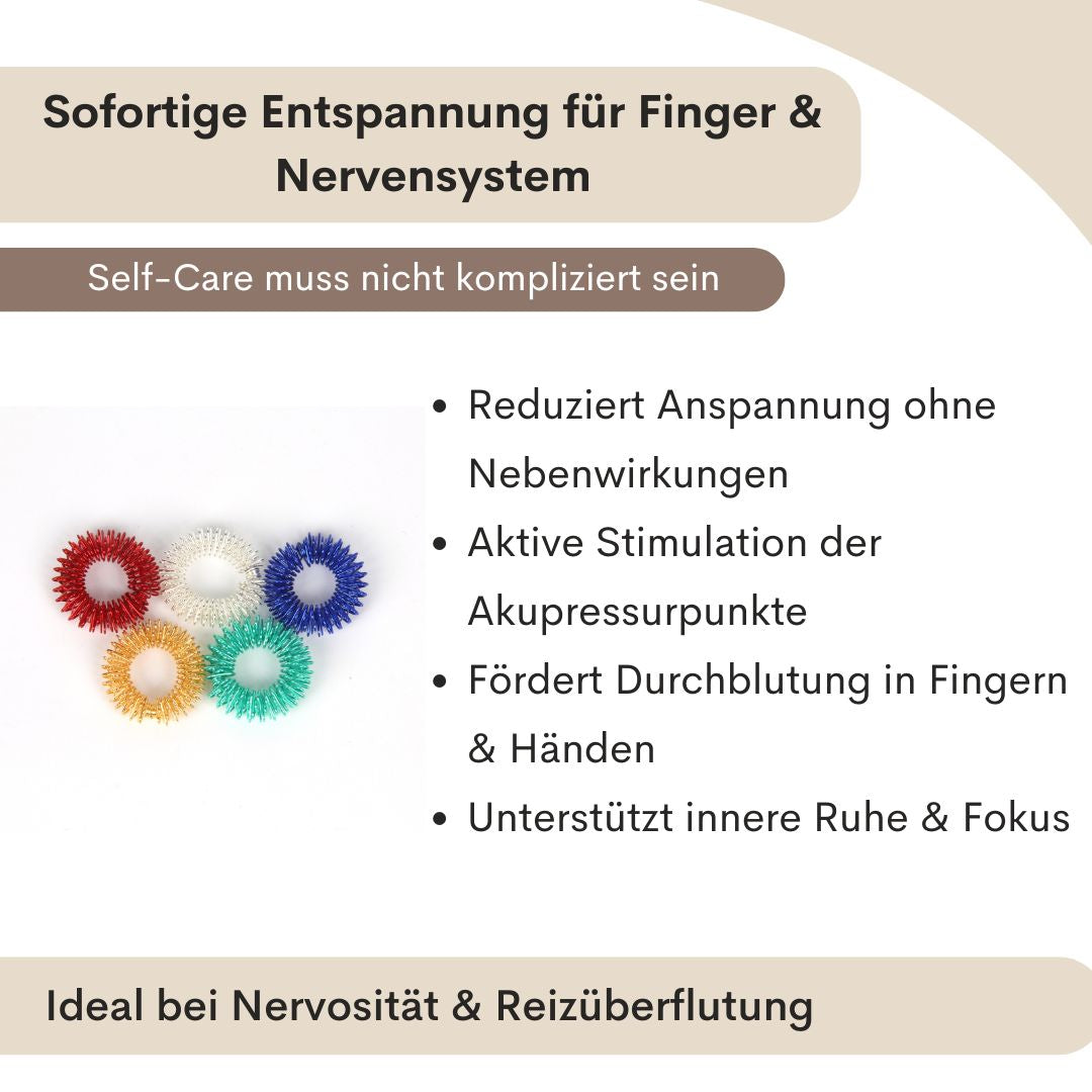 Akupressur-Ringe 5er-Set – zur Stressreduktion & Entspannung