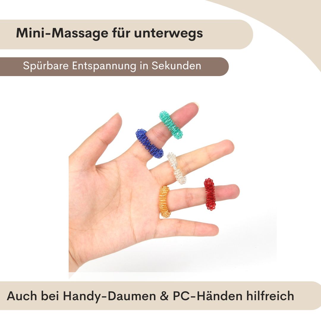 Akupressur-Ringe 5er-Set – zur Stressreduktion & Entspannung