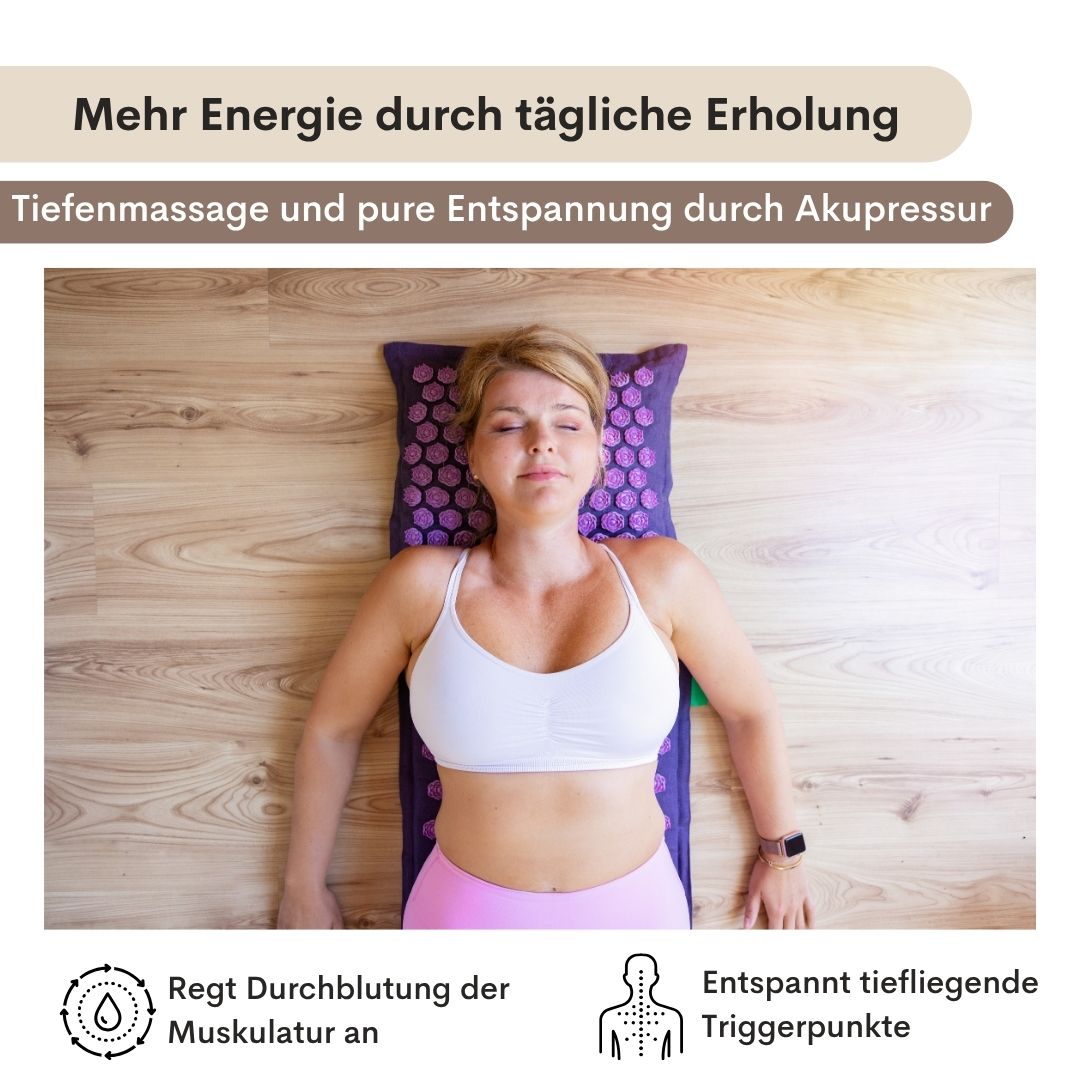 AURMAT® Akupressurmatte Set – Für Rücken, Nacken & Tiefenentspannung