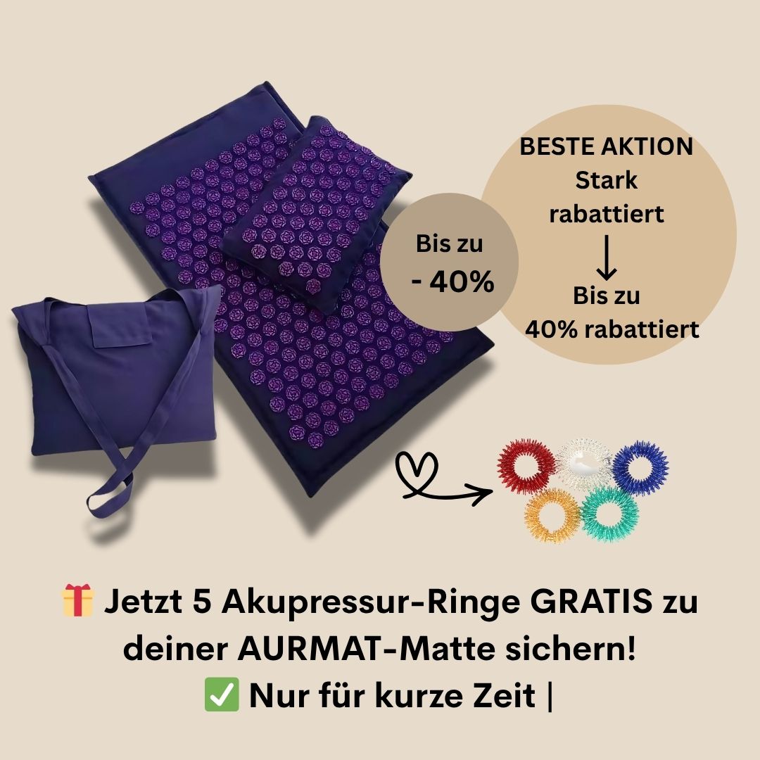 AURMAT® Akupressurmatte Set – Für Rücken, Nacken & Tiefenentspannung
